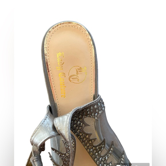 Lady Couture Pewter Stoned Sandal - Picture 7 of 12